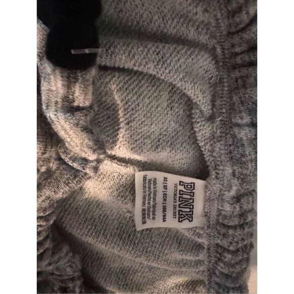 Vs Victorias secret PINK logo sequin bling lace up  sweatpants joggers sz X smal - Picture 4 of 5